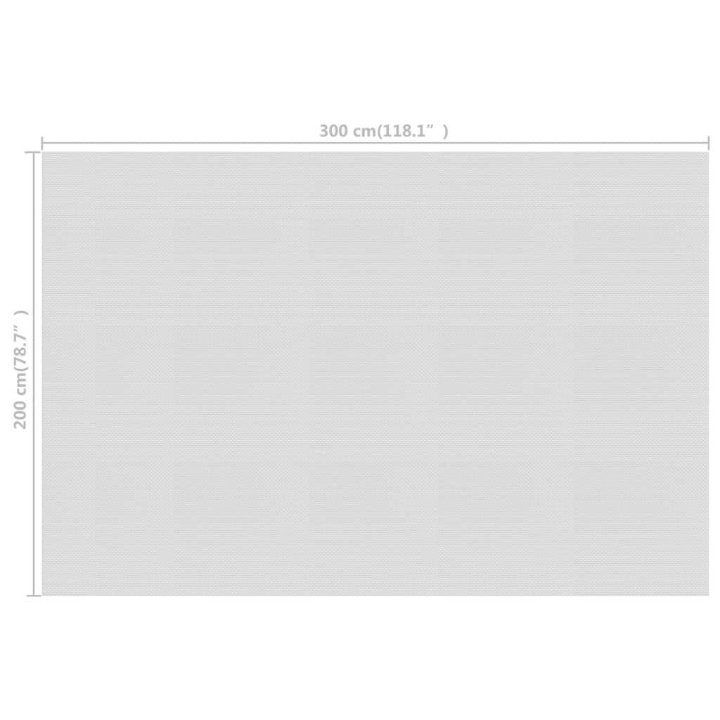vidaXL Saulę sugerianti baseino plėvelė, pilkos spalvos, 300x200cm, PE