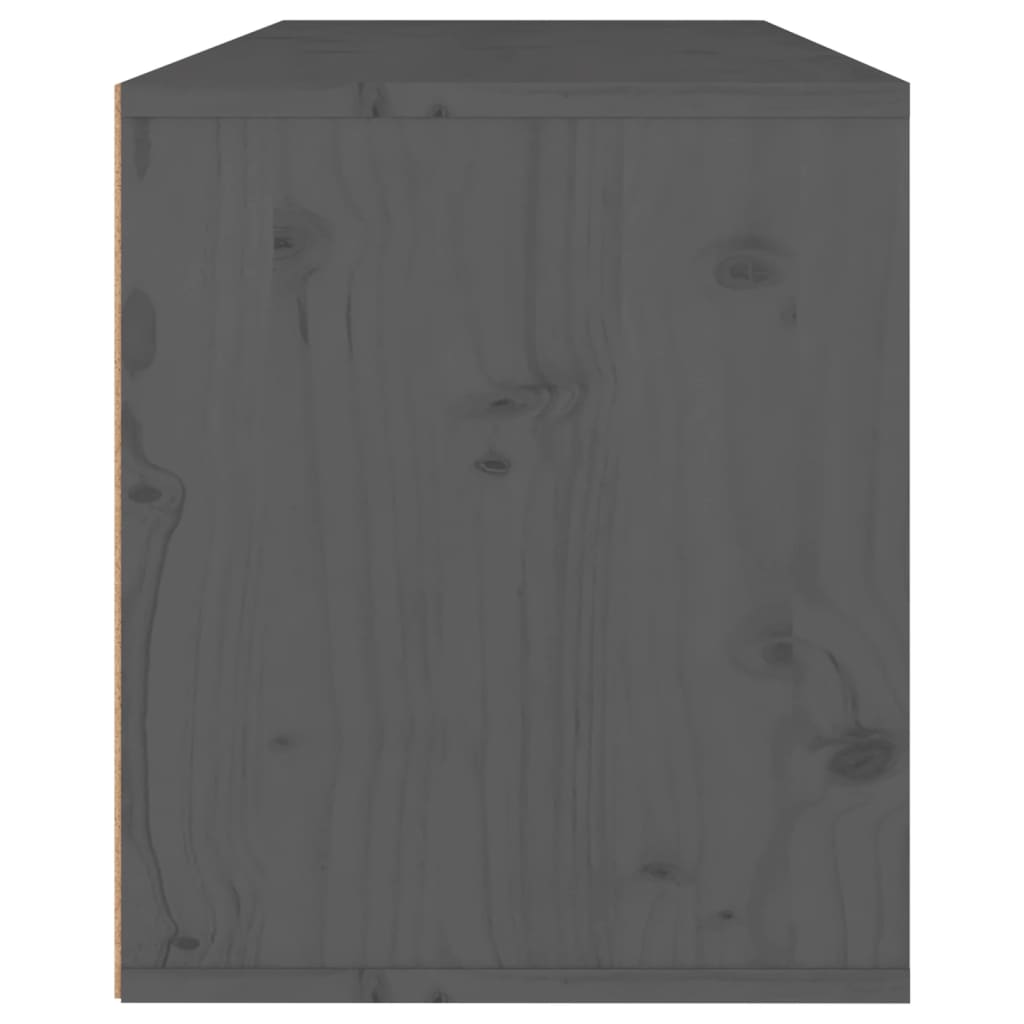 vidaXL Sieninė spintelė, pilka, 80x30x35cm, pušies masyvas