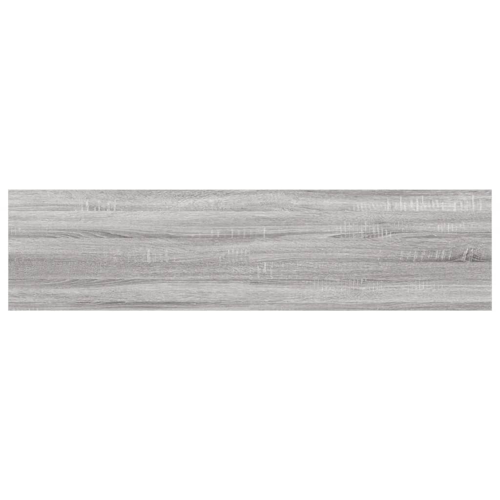 vidaXL Sieninės lentynos, 4vnt., pilkos ąžuolo, 40x10x1,5cm, mediena