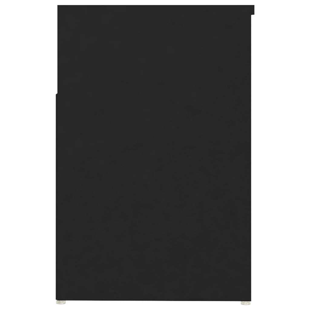 vidaXL Batų suoliukas, juodos spalvos, 80x30x45cm, MDP