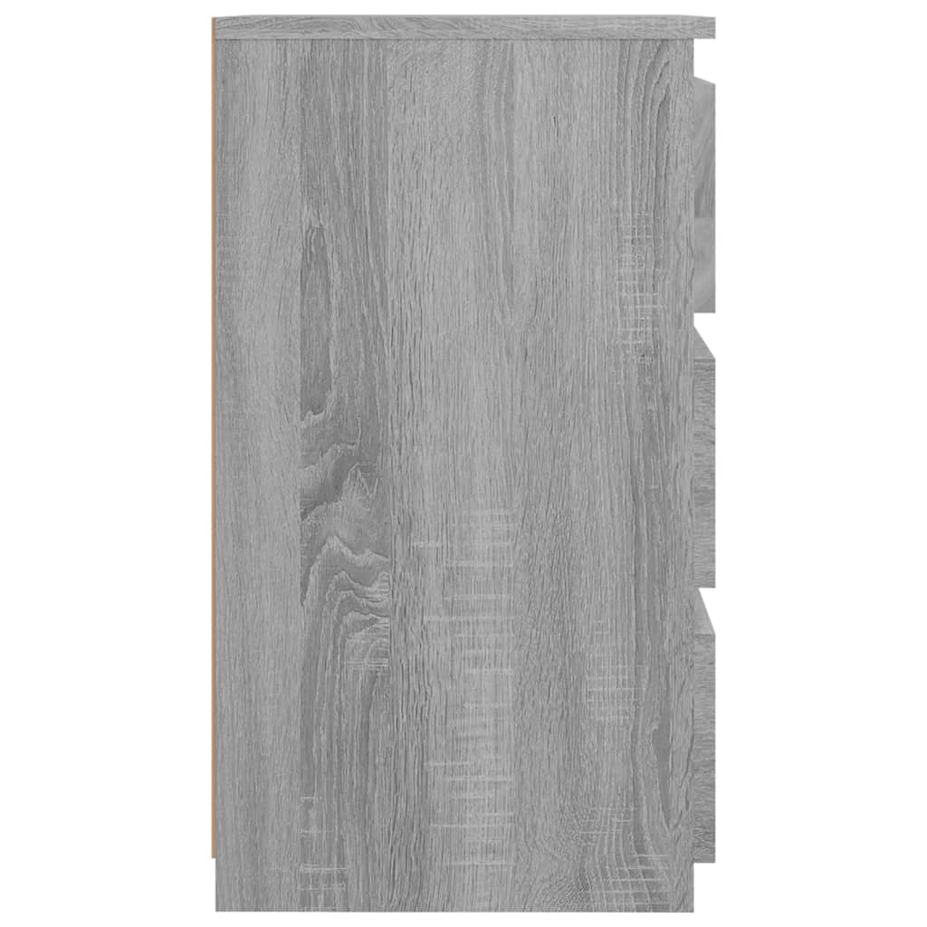 vidaXL Naktinės spintelės, 2vnt., pilkos, 40x35x62,5cm, mediena