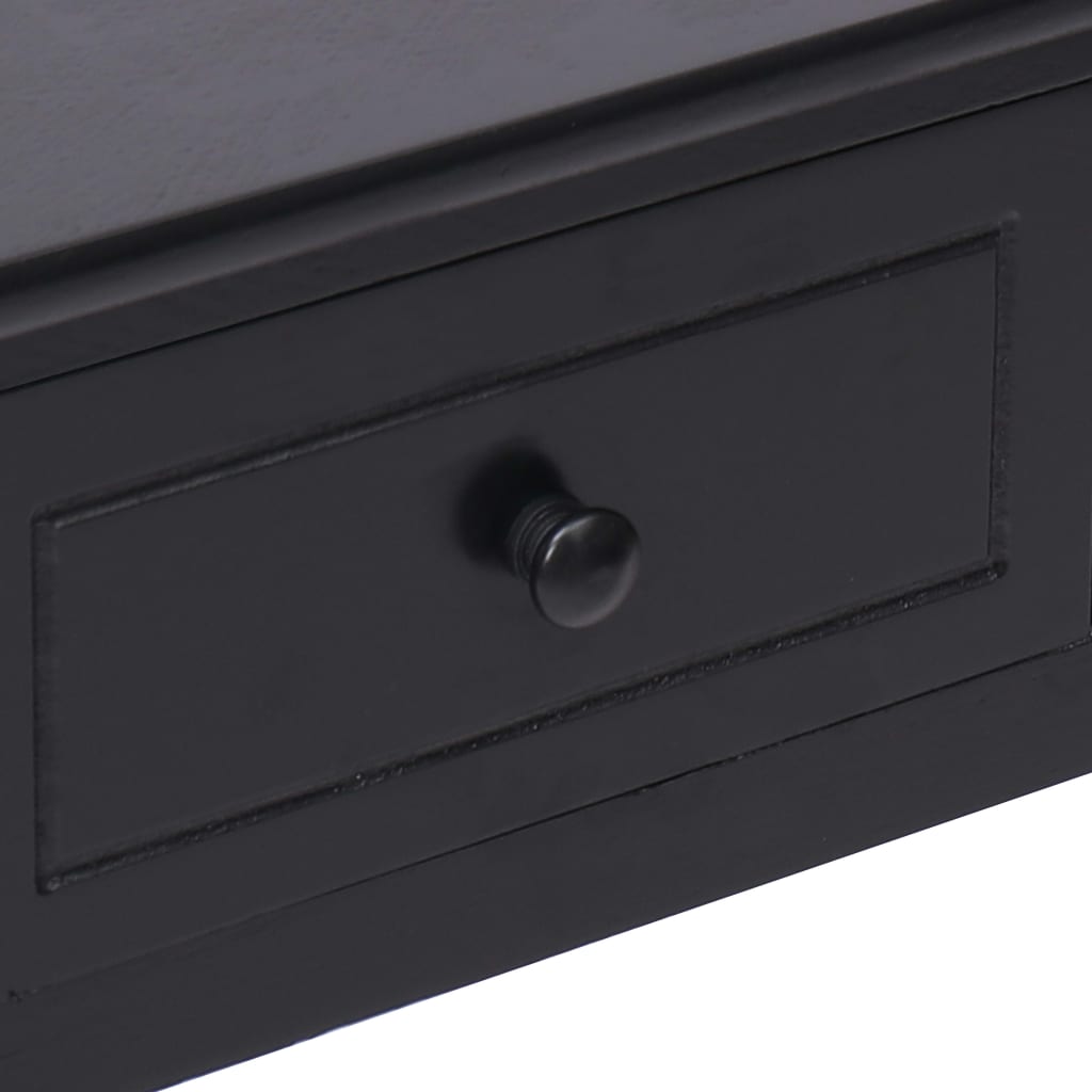 vidaXL Rašomasis stalas, juodos spalvos, 110x45x76 cm, mediena