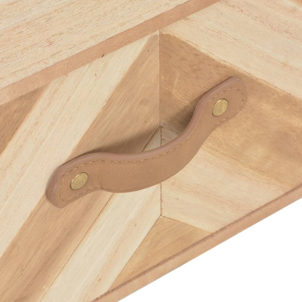vidaXL Naktinė spintelė su stalčiumi, 44x30x58 cm, medienos masyvas