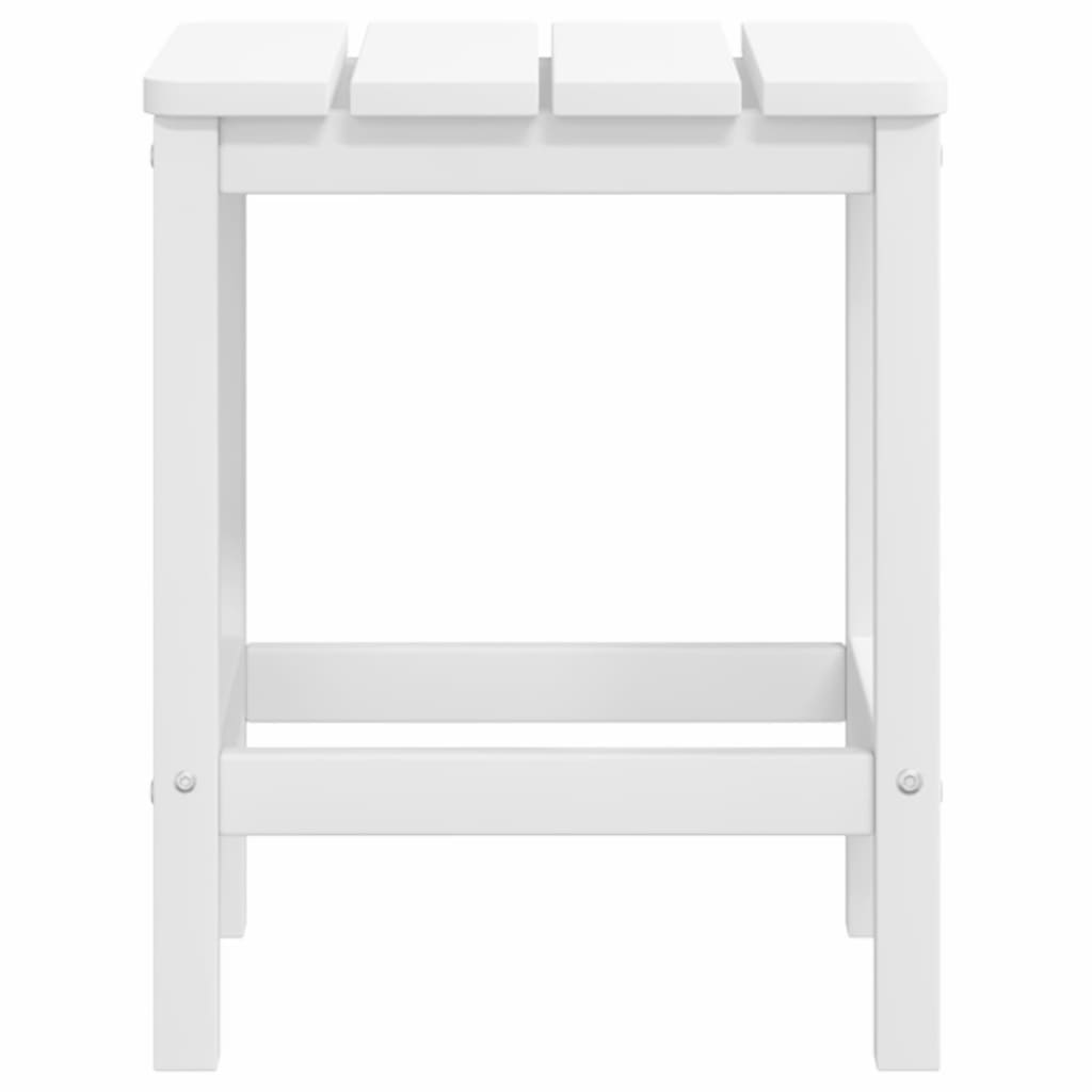 vidaXL Sodo Adirondack kėdė su pakoja ir staliuku, balta, HDPE