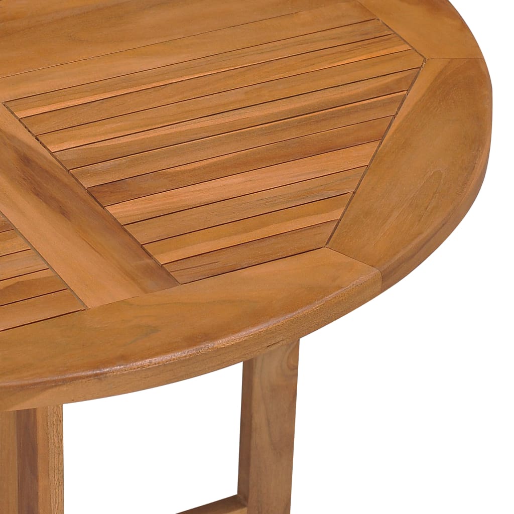 vidaXL Sulankstomas sodo stalas, 90x75cm, tikmedžio medienos masyvas