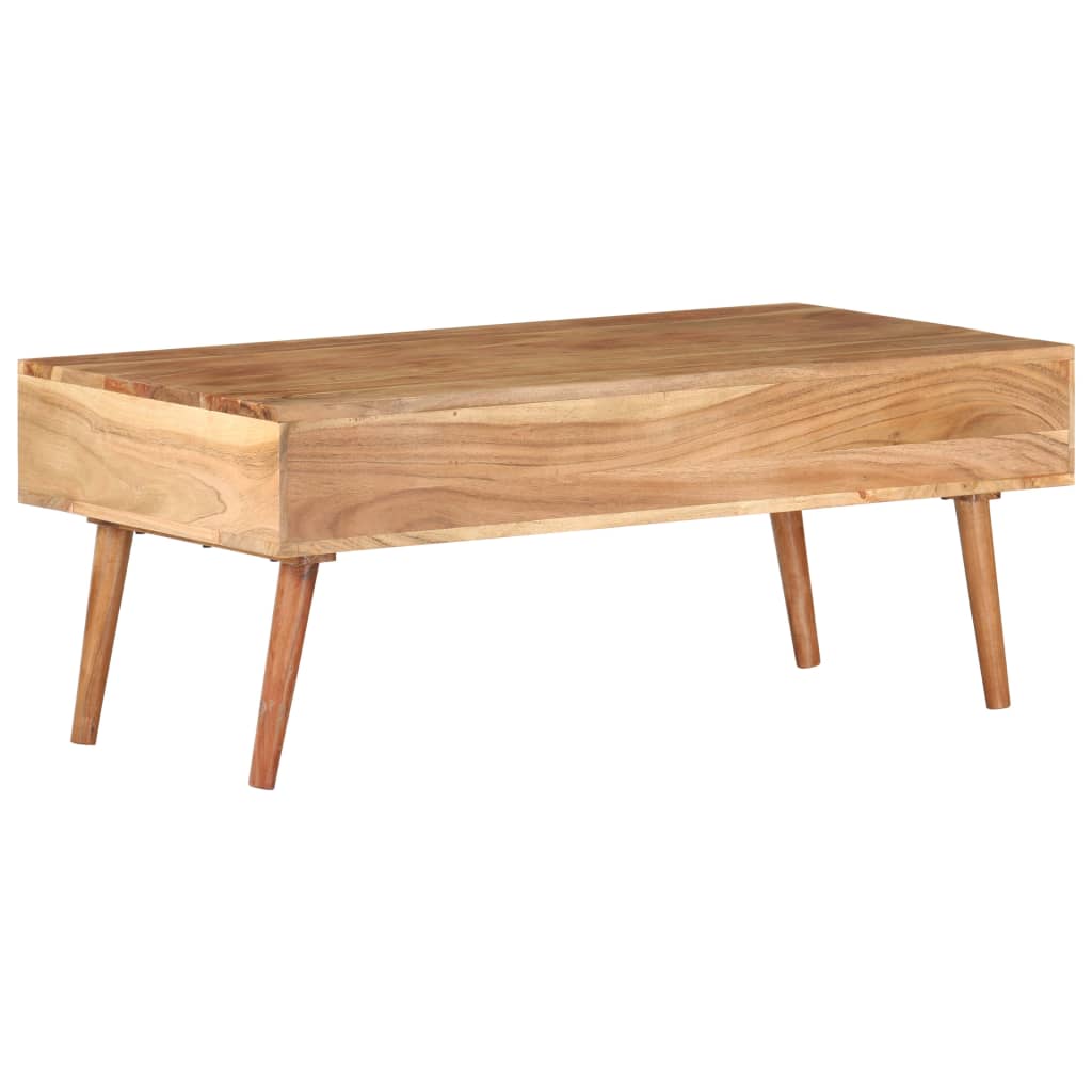 vidaXL Kavos staliukas, 100x50x39cm, akacijos medienos masyvas
