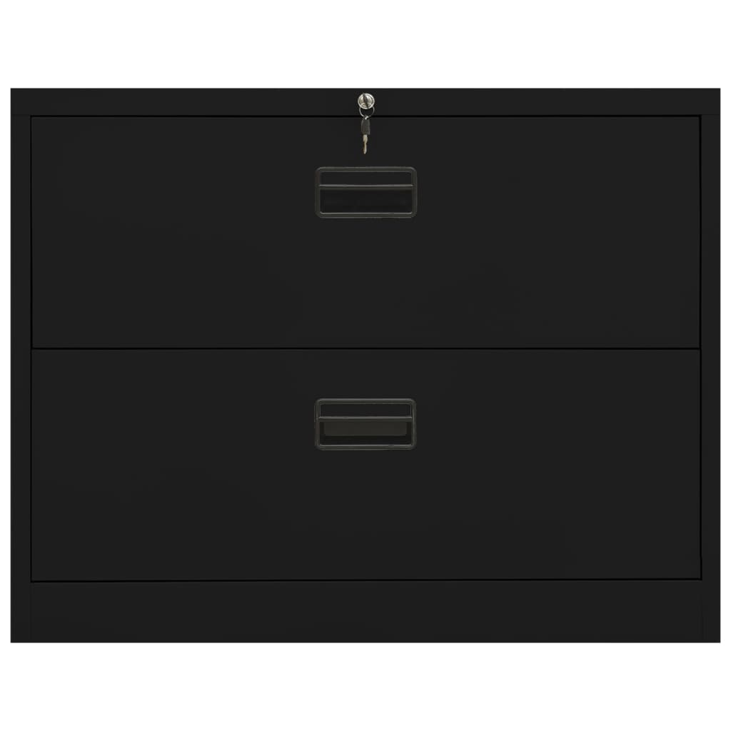 vidaXL Spintelė dokumentams, juodos spalvos, 90x46x72,5cm, plienas