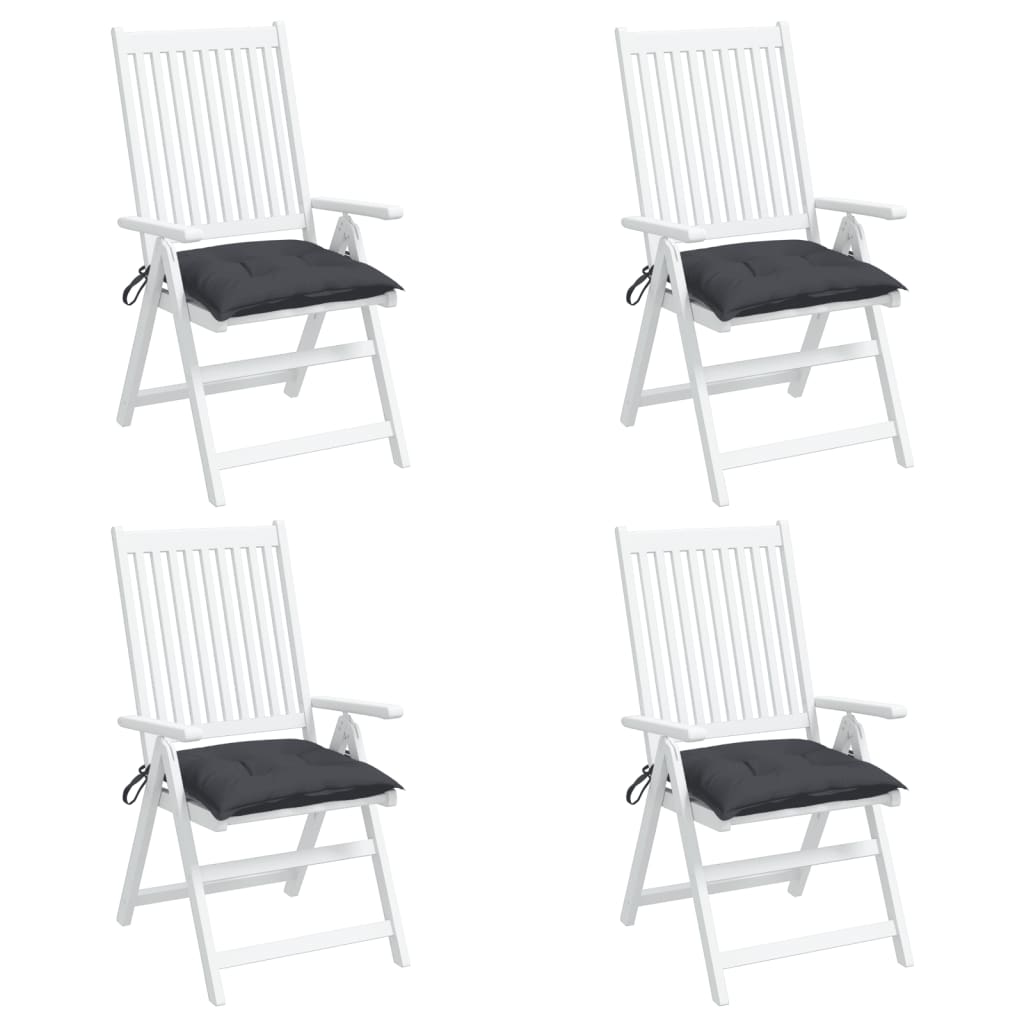 vidaXL Kėdės pagalvėlės, 4vnt., antracito, 40x40x7cm, oksfordo audinys