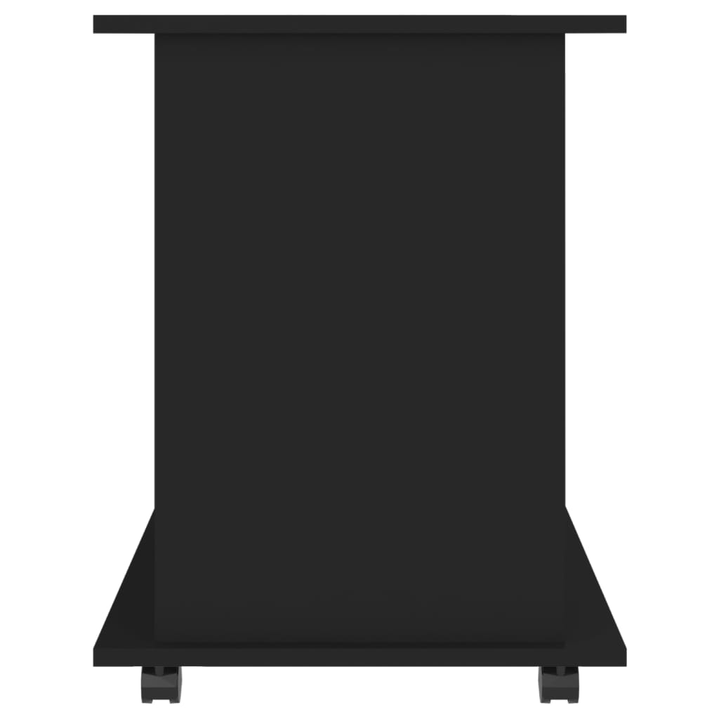 vidaXL Spintelė su ratukais, juodos spalvos, 60x45x60cm, MDP