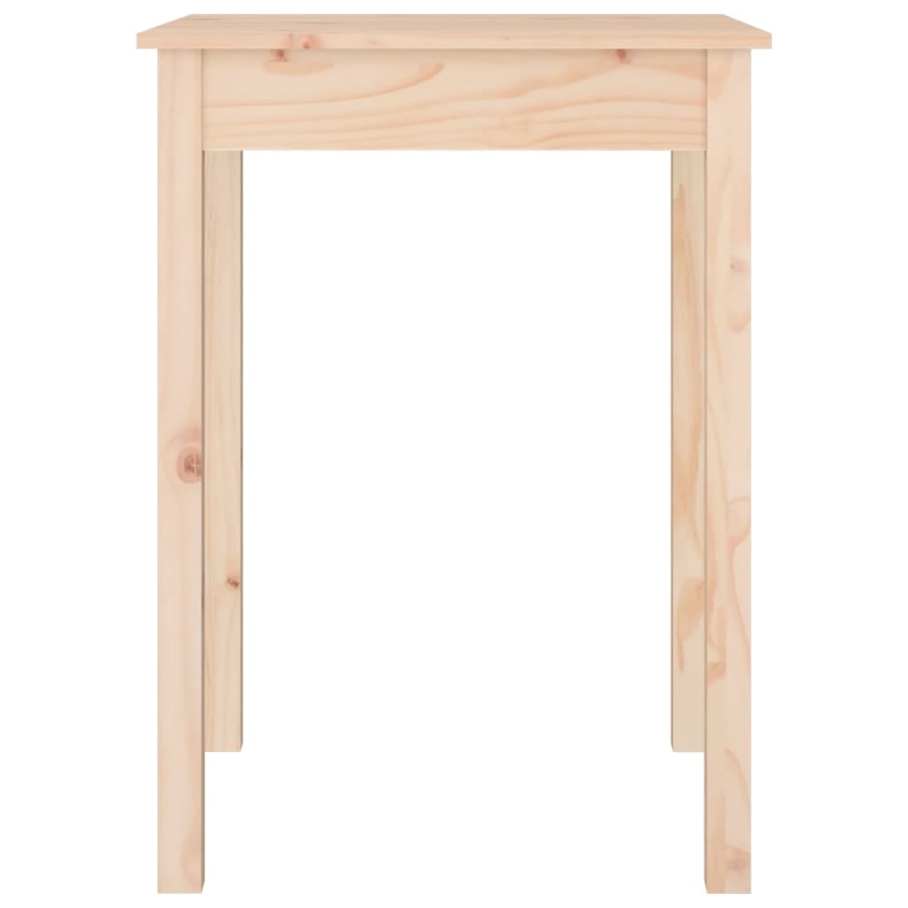 vidaXL Valgomojo stalas, 55x55x75cm, pušies medienos masyvas