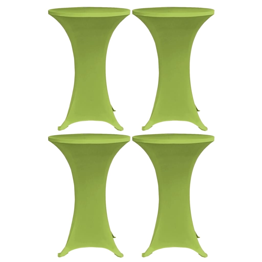 vidaXL Staltiesės, 4vnt., žalios sp., 80 cm, įtempiamos (2x131433)