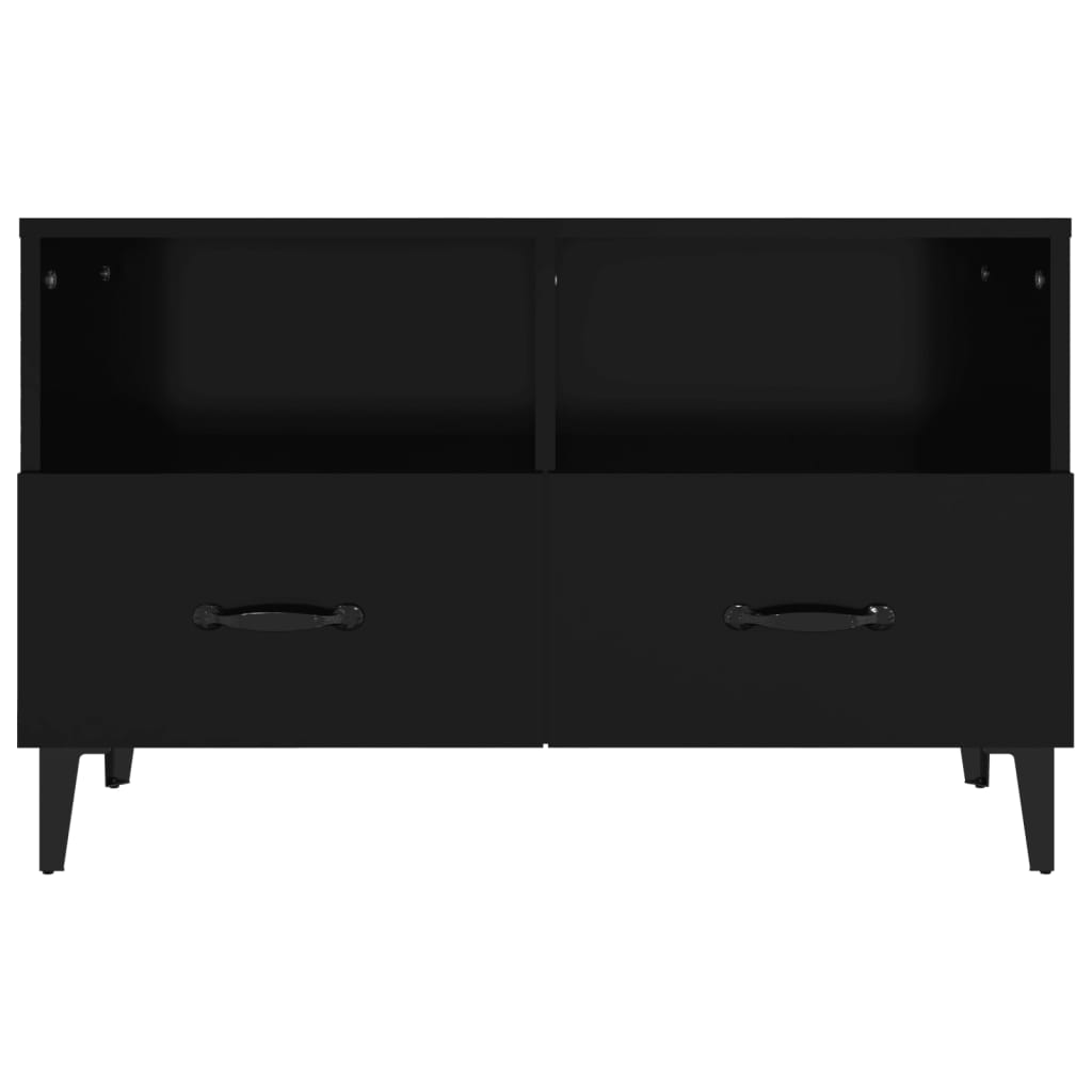 vidaXL Televizoriaus spintelė, juodos spalvos, 80x36x50cm, mediena
