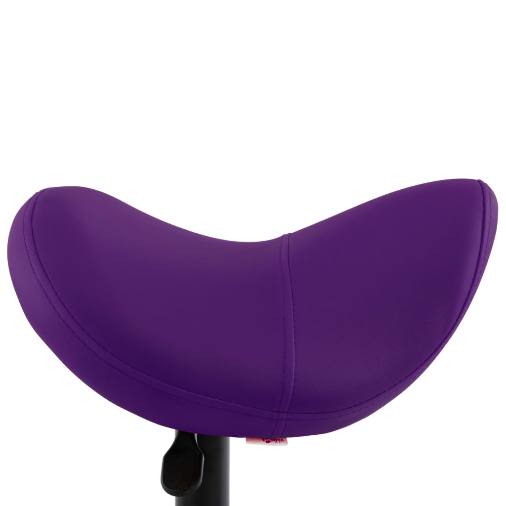 vidaXL Darbo taburetė, violetinės spalvos, dirbtinė oda