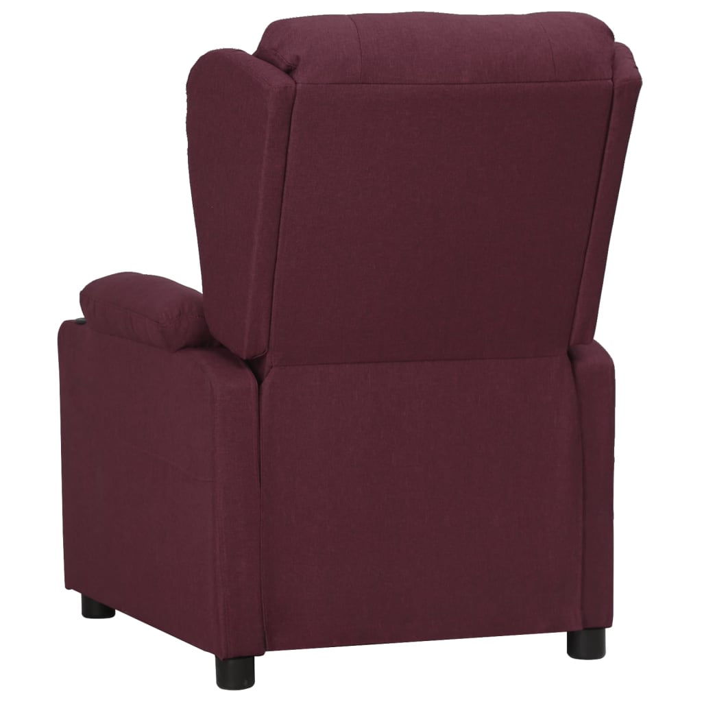 vidaXL Atlošiamas krėslas, violetinės spalvos, audinys