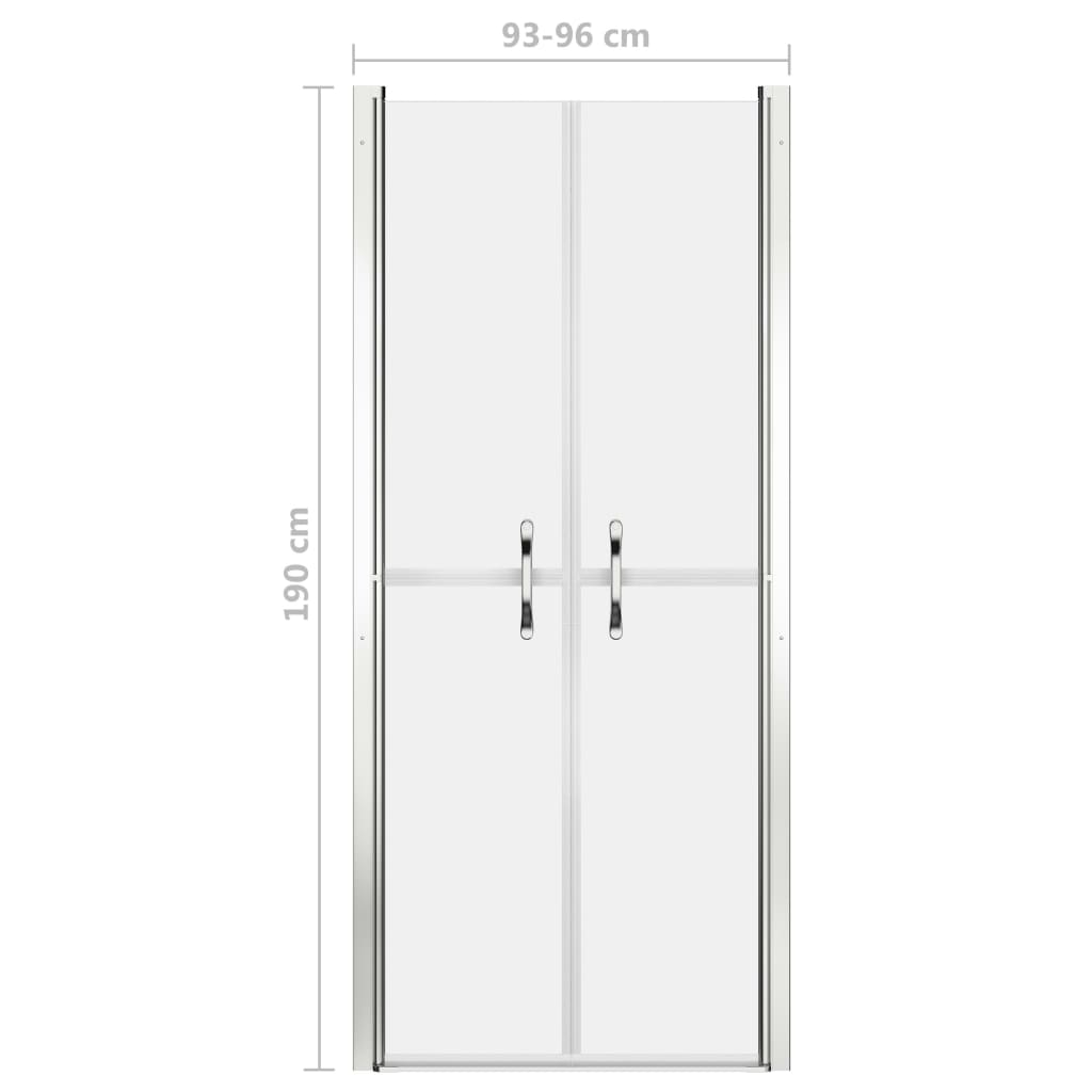 vidaXL Dušo durys, matinės, 96x190cm, ESG