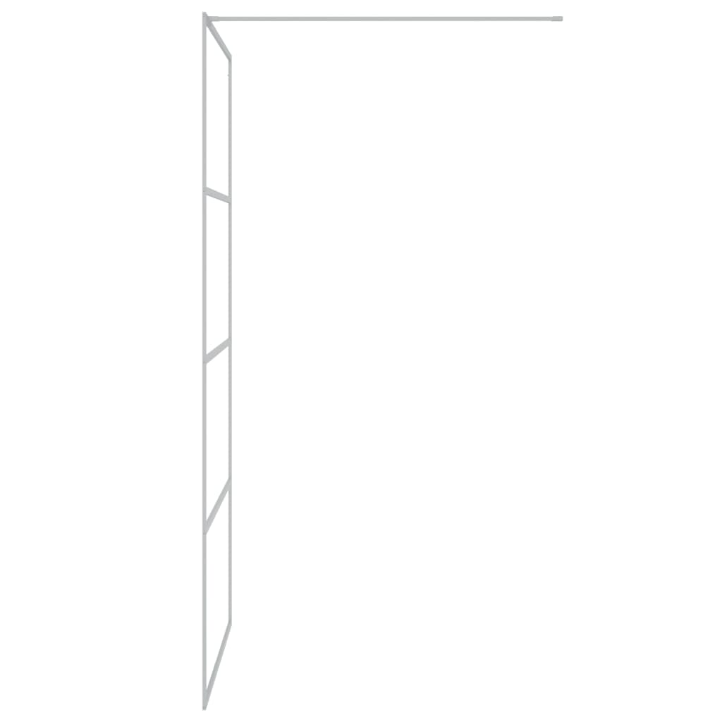 vidaXL Dušo sienelė, sidabrinė, 100x195cm, ESG stiklas, skaidri