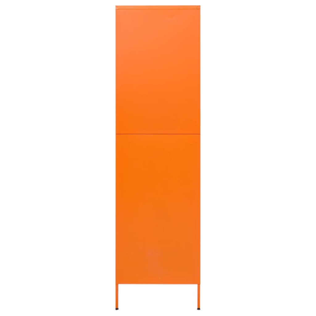 vidaXL Drabužių spinta, oranžinė, 90x50x180cm, plienas