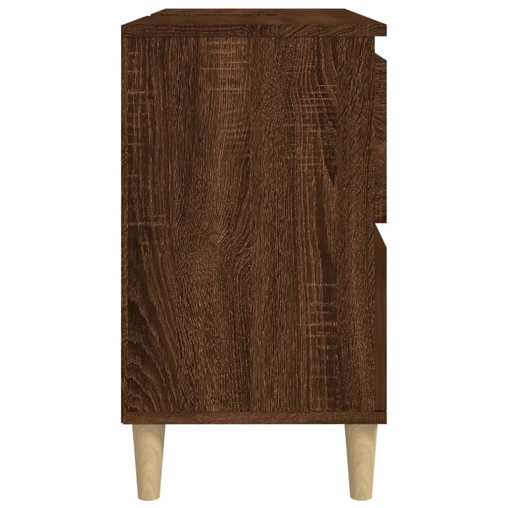 vidaXL Spintelė praustuvui, ruda ąžuolo, 80x33x60cm, apdirbta mediena