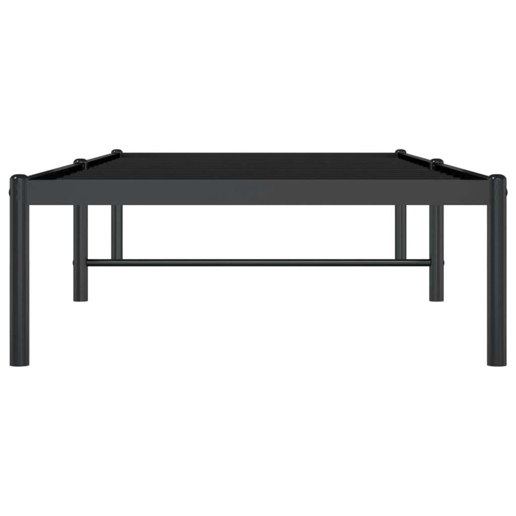 vidaXL Metalinis lovos rėmas, juodos spalvos, 75x190cm