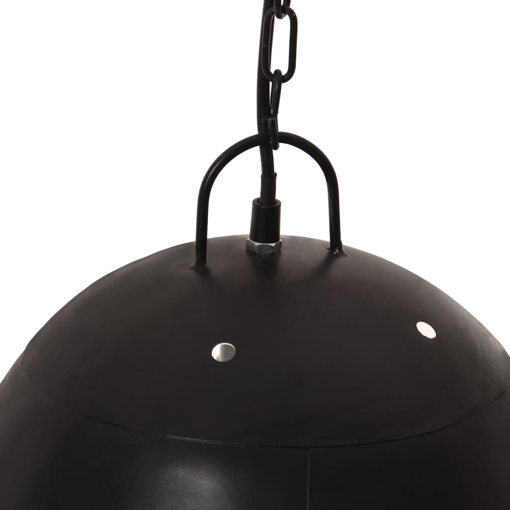 vidaXL Pakabinamas šviestuvas, juodas, 42cm, 25W, apskritas, E27