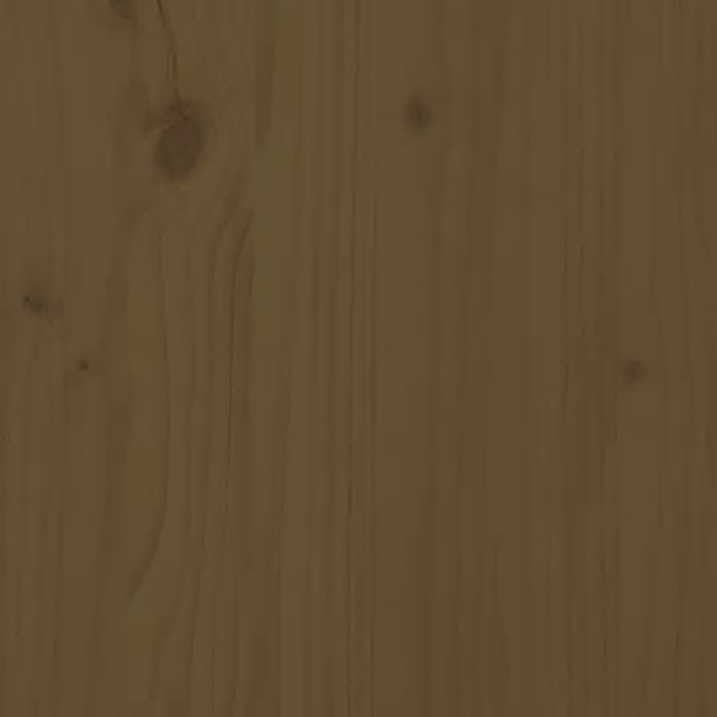 vidaXL Galvūgalis, medaus rudas, 126x4x100cm, pušies medienos masyvas