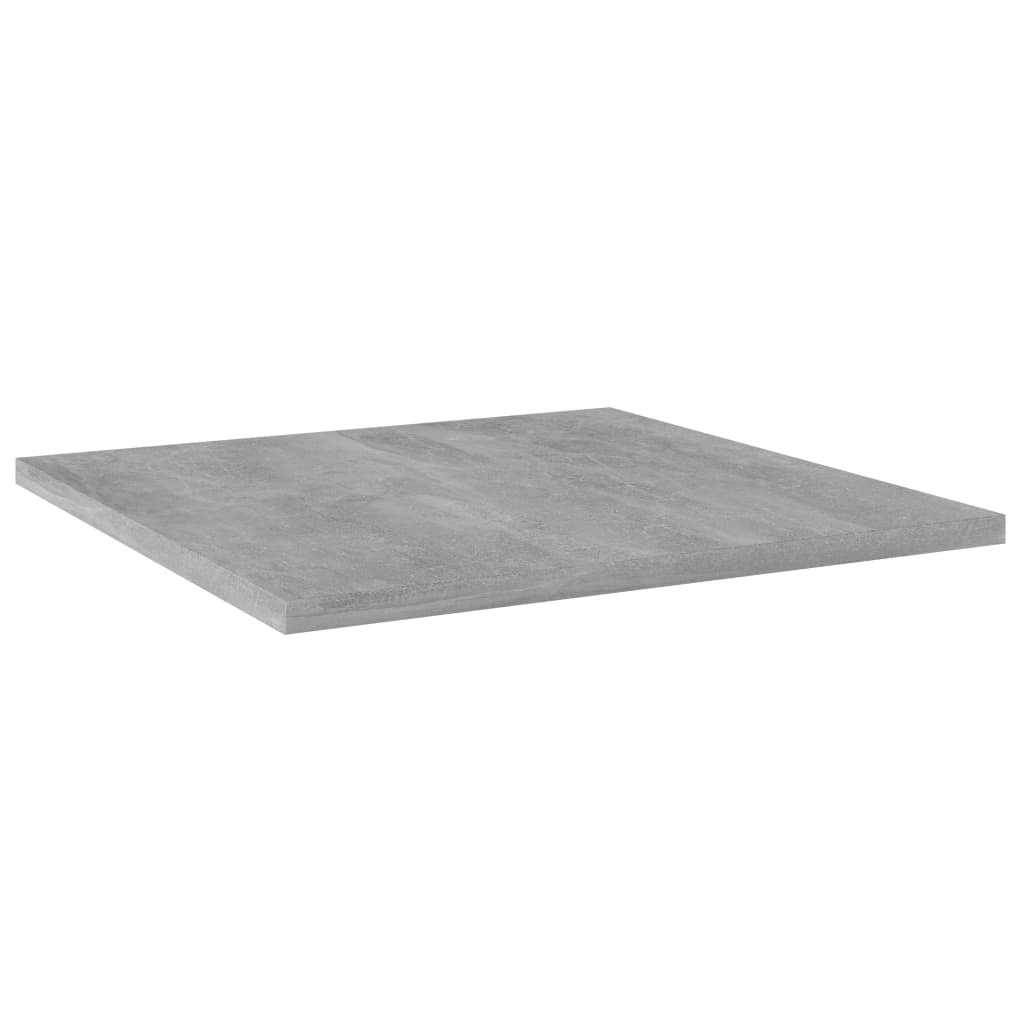 vidaXL Knygų lentynos plokštės, 4vnt., betono pilkos, 40x40x1,5cm, MDP