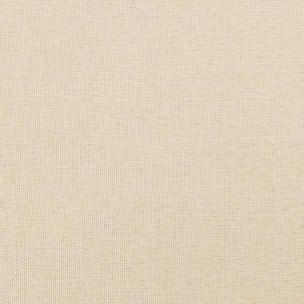vidaXL Lovos rėmas, kreminės spalvos, 120x200 cm, audinys