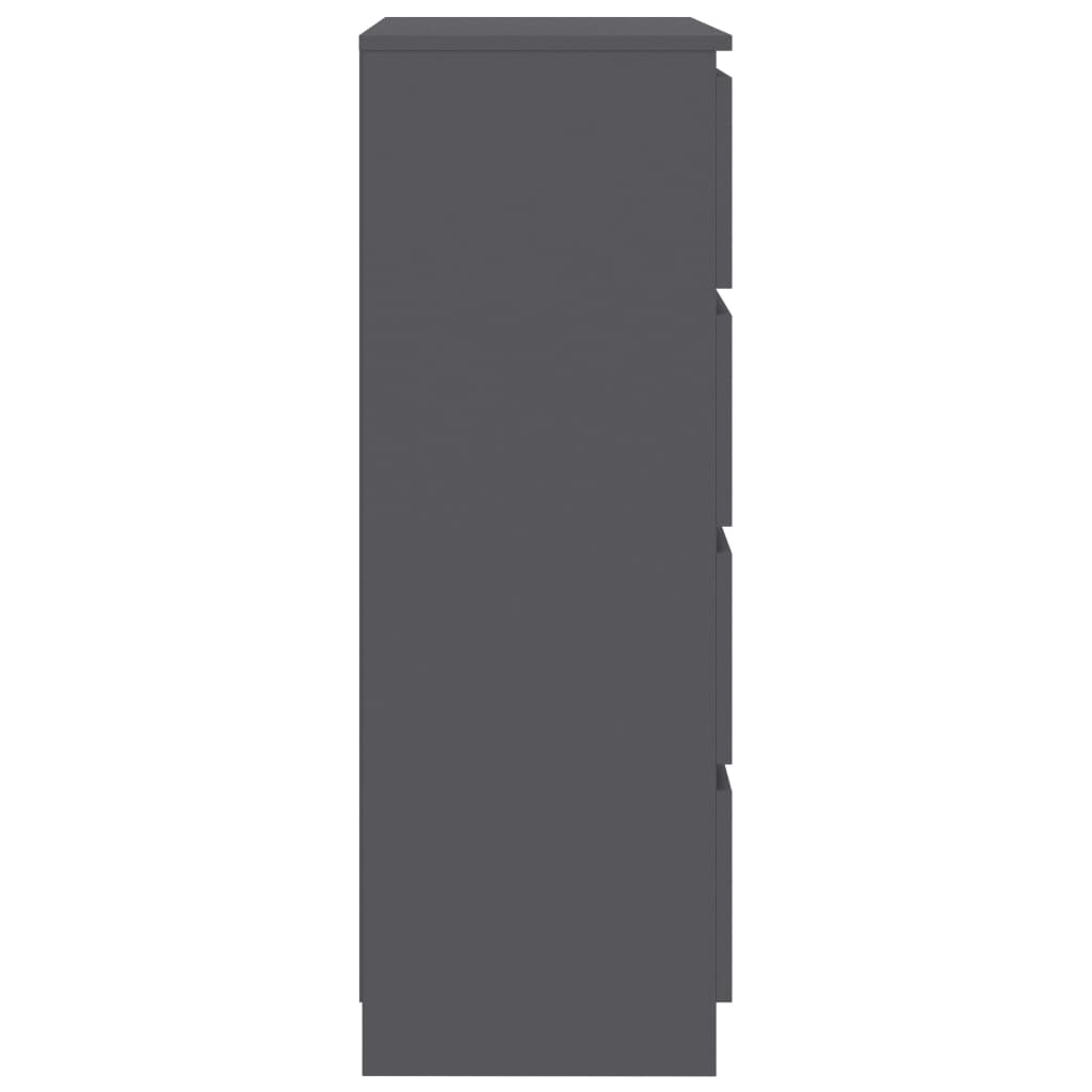 vidaXL Šoninė spintelė, pilkos spalvos, 60x35x98,5 cm, mediena
