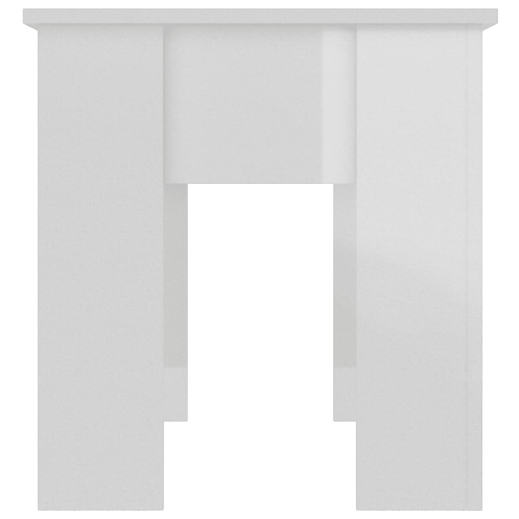 vidaXL Kavos staliukas, baltas, 101x49x52cm, apdirbta mediena, blizgus