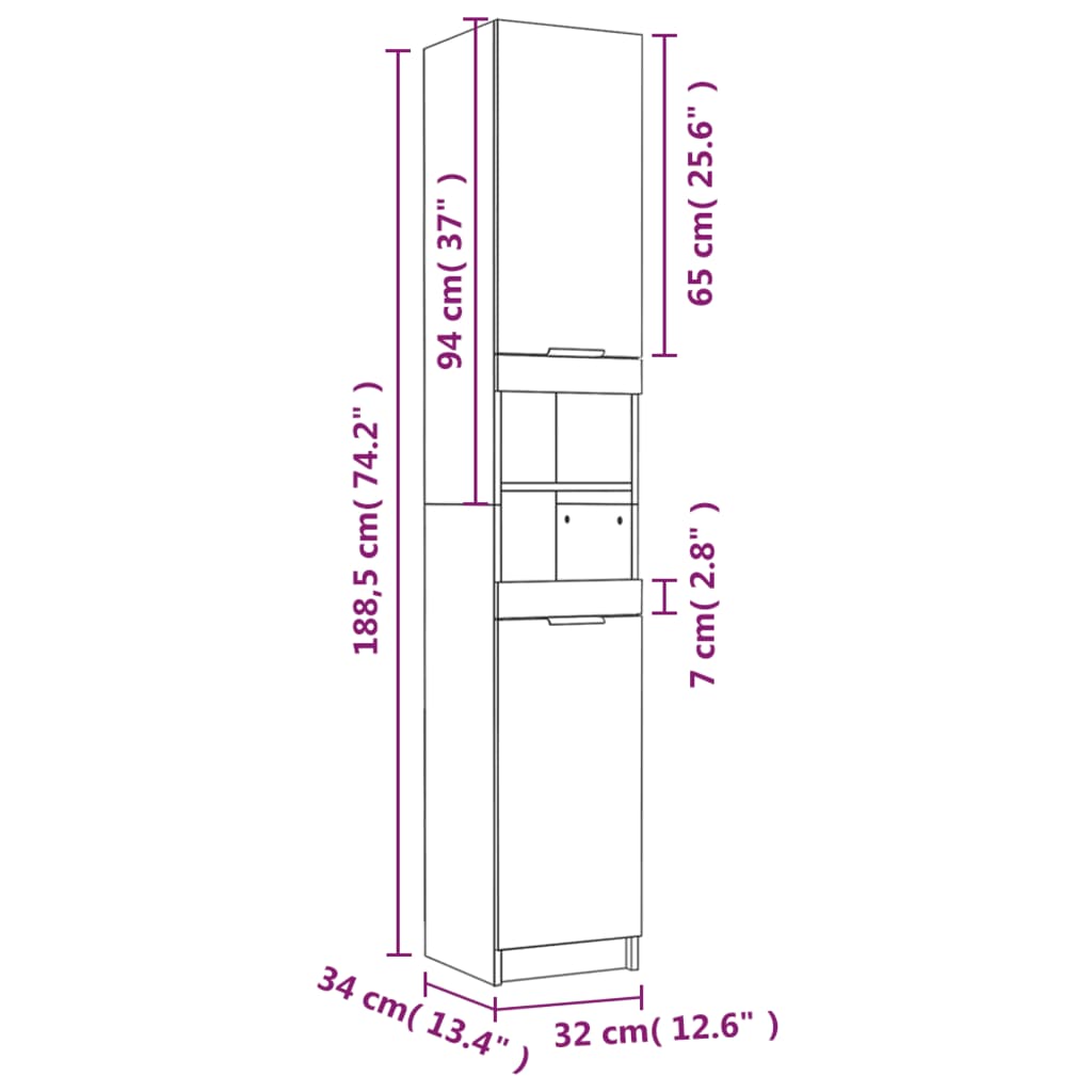 vidaXL Vonios spintelių komplektas, 4 dalių, baltas, mediena, blizgus