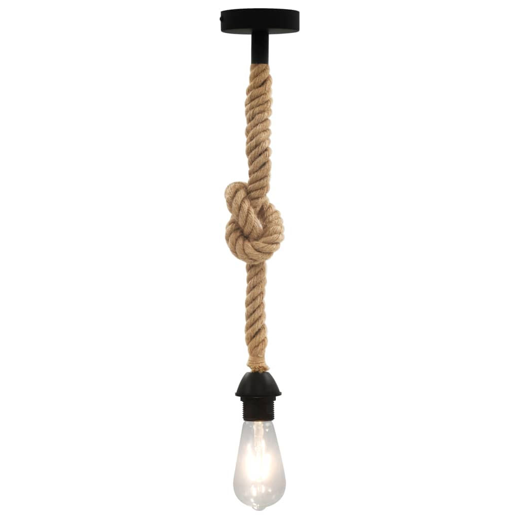 vidaXL Pakabinamas šviestuvas su virve apvyniotu laidu, E27