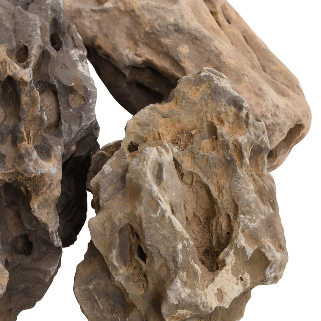 vidaXL Drakono akmenys, pilkos spalvos, 10kg, 10–40cm