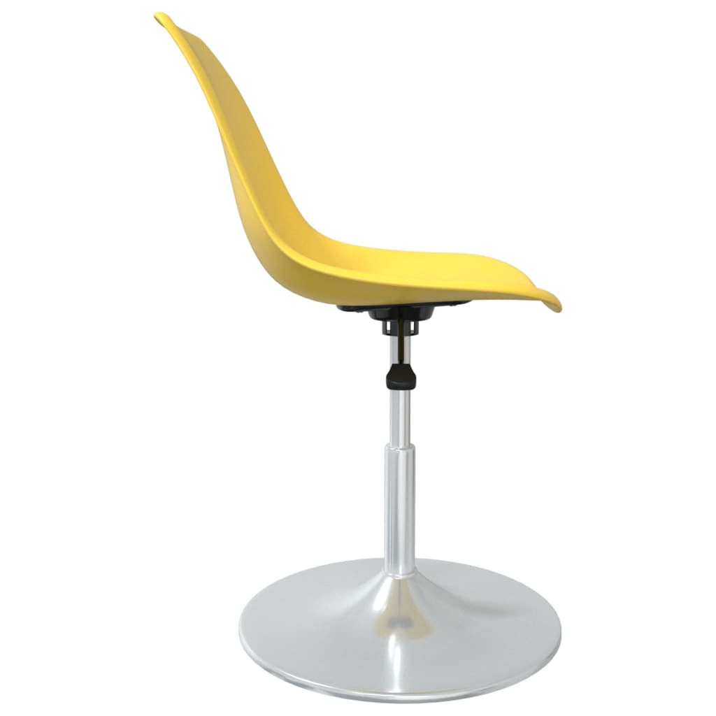 vidaXL Pasukamos valgomojo kėdės, 4vnt., geltonos spalvos, PP