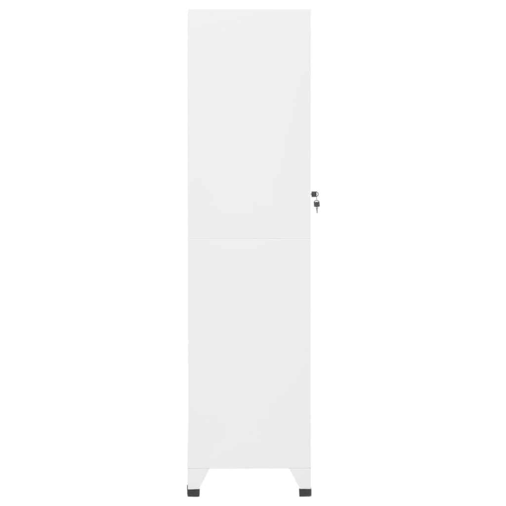 vidaXL Persirengimo spintelė, baltos spalvos, 38x45x180cm, plienas