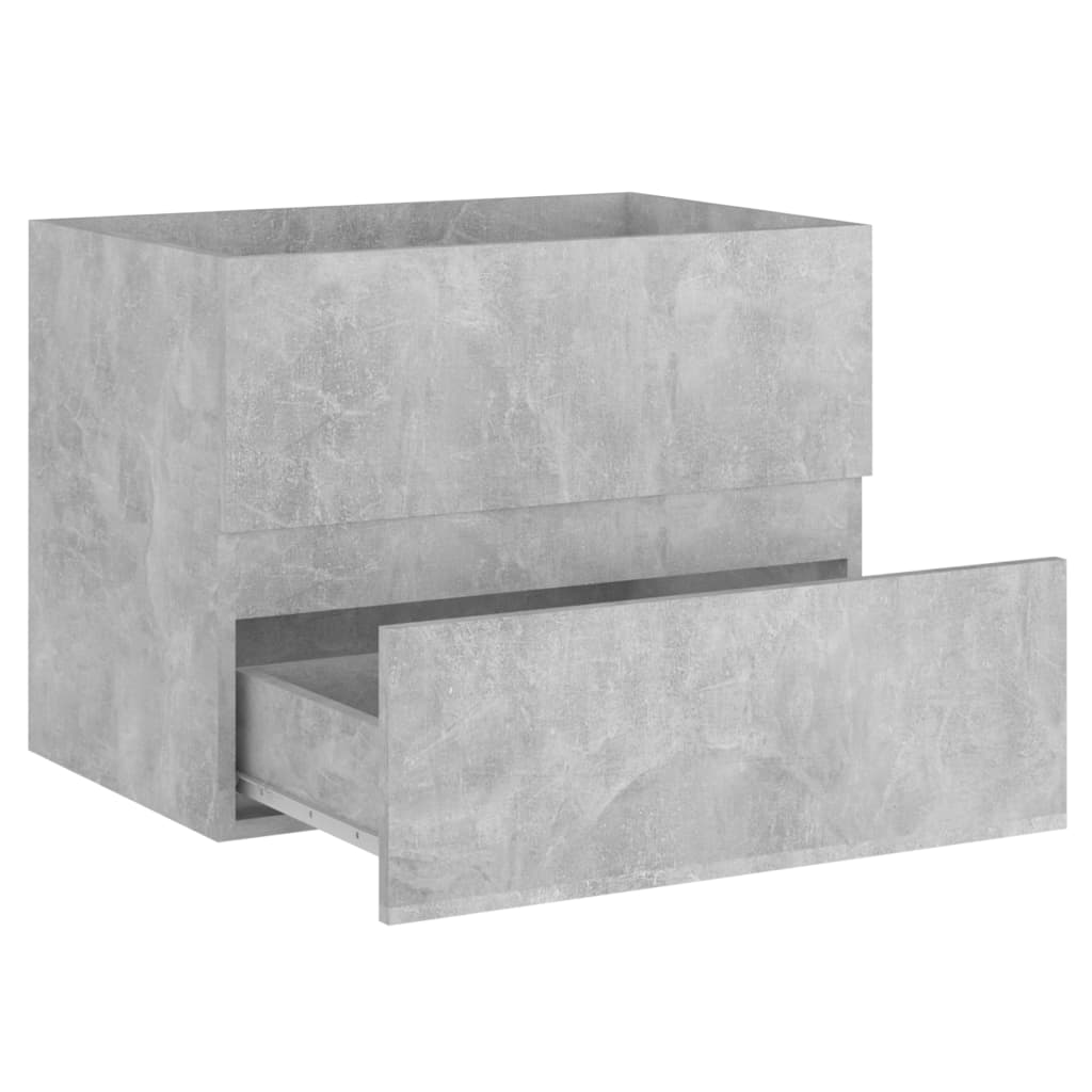 vidaXL Spintelė praustuvui, betono pilkos spalvos, 60x38,5x45cm, MDP