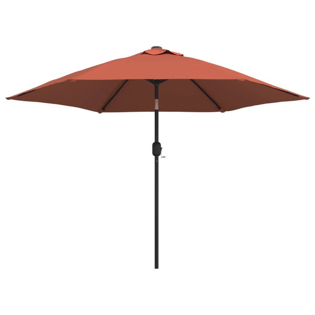 vidaXL Lauko skėtis su metaliniu stulpu, terakota spalvos, 300cm
