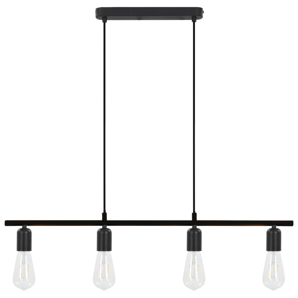 vidaXL Šviestuvas su kaitrinėmis lemputėmis, juodas, 80cm, 2W, E27