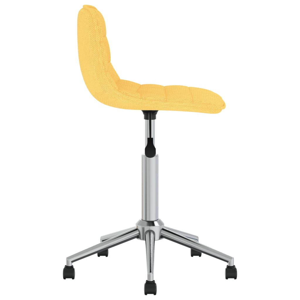 vidaXL Pasukamos valgomojo kėdės, 4vnt., geltonos, audinys