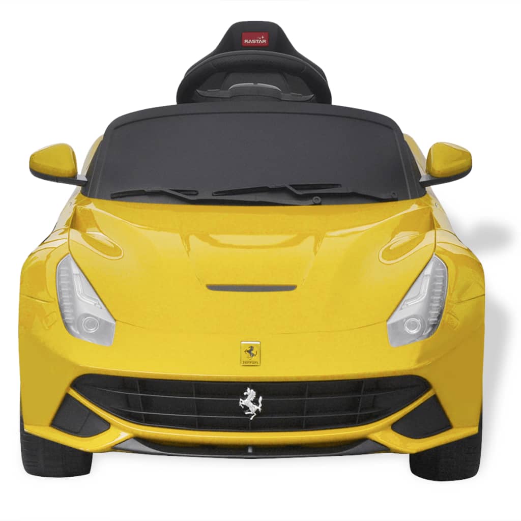 vidaXL vaikiškas automobilis Ferrari F12, 6 V, su pulteliu, geltonas