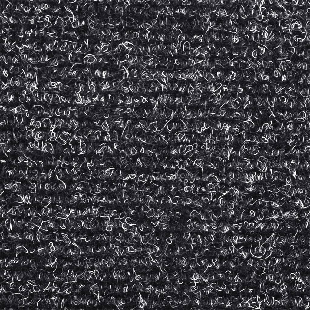 vidaXL Lipnūs laiptų kilimėliai, 10vnt., tamsiai pilki, 56x17x3cm