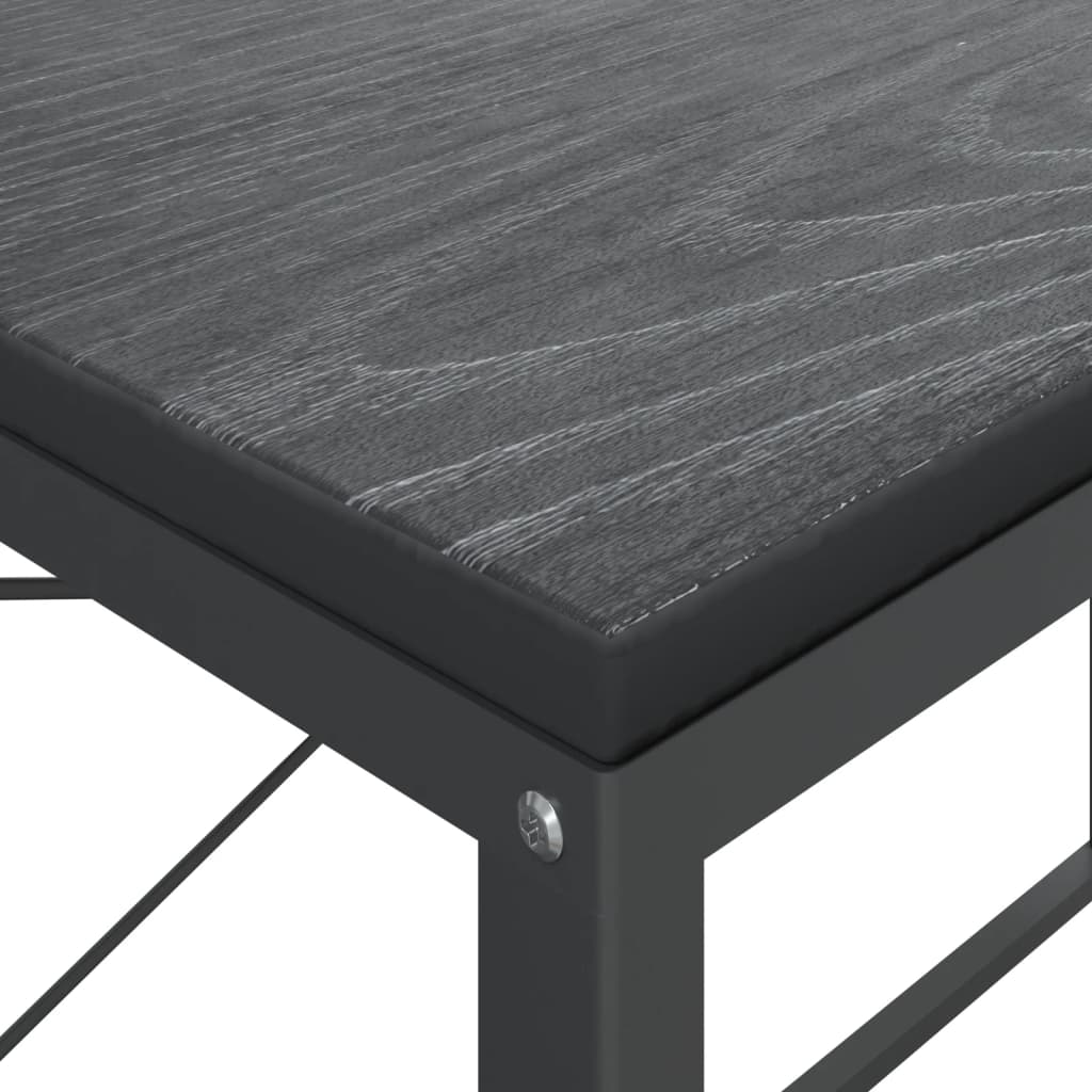 vidaXL Kompiuterio stalas, juodos spalvos, 110x60x70cm, MDP
