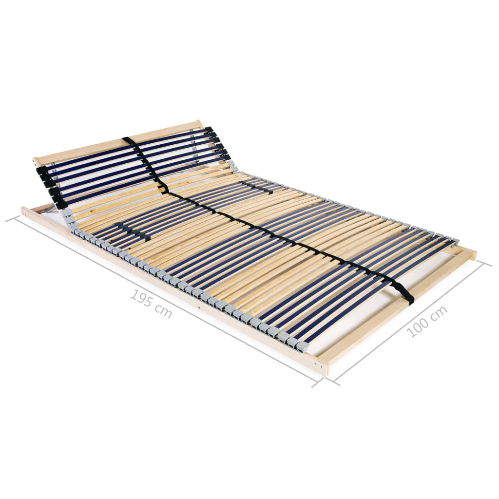 vidaXL Grotelės lovai su 42 lentjuostėmis, 7 zonos, 100x200cm