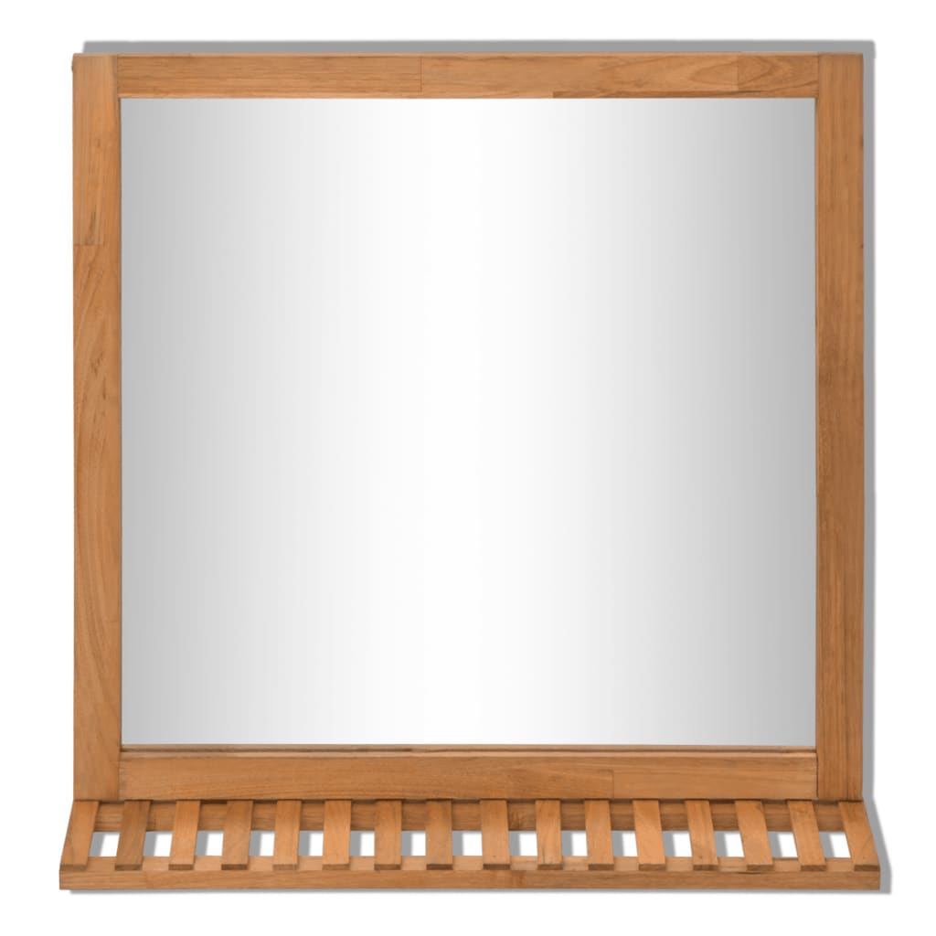 vidaXL Spintelė praustuvui su veidrodžiu, masyvi riešutmedžio mediena