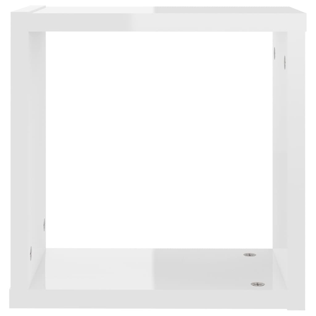vidaXL Sieninės lentynos, 6vnt., baltos, 30x15x30cm, kubo formos