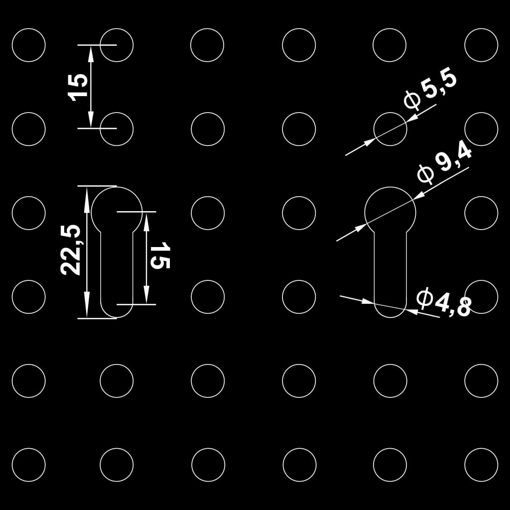 vidaXL Darbastalis su 4 sieninėmis plokštėmis ir 2 spintelėmis
