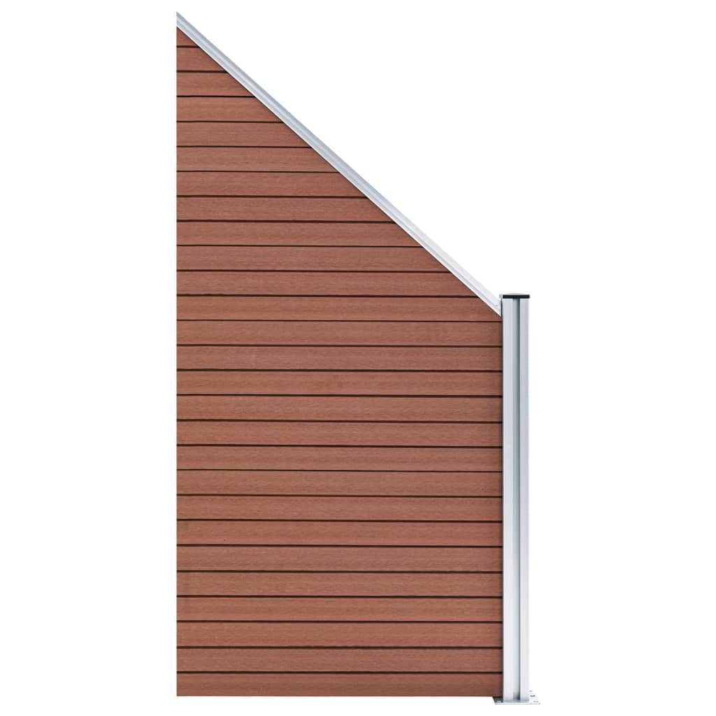 vidaXL Tvoros rinkinys, rudos spalvos, 965x186cm, WPC