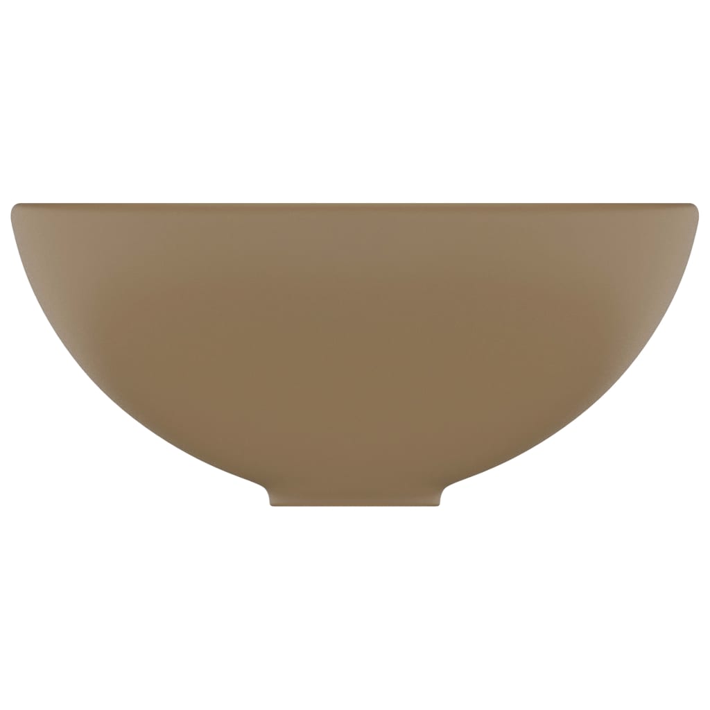 vidaXL Prabangus praustuvas, matinis kreminis, 32,5x14cm, keramika