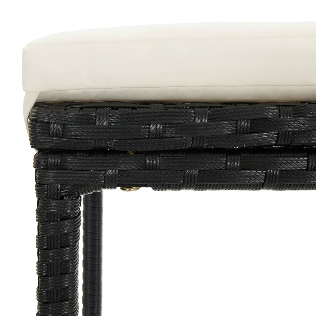 vidaXL Sodo komplektas su pagalvėlėmis, 16 dalių, juodas, poliratanas