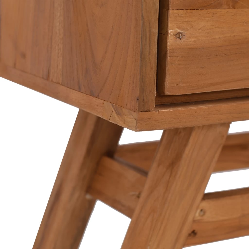 vidaXL Konsolinis staliukas, 80x30x80cm, tikmedžio medienos masyvas