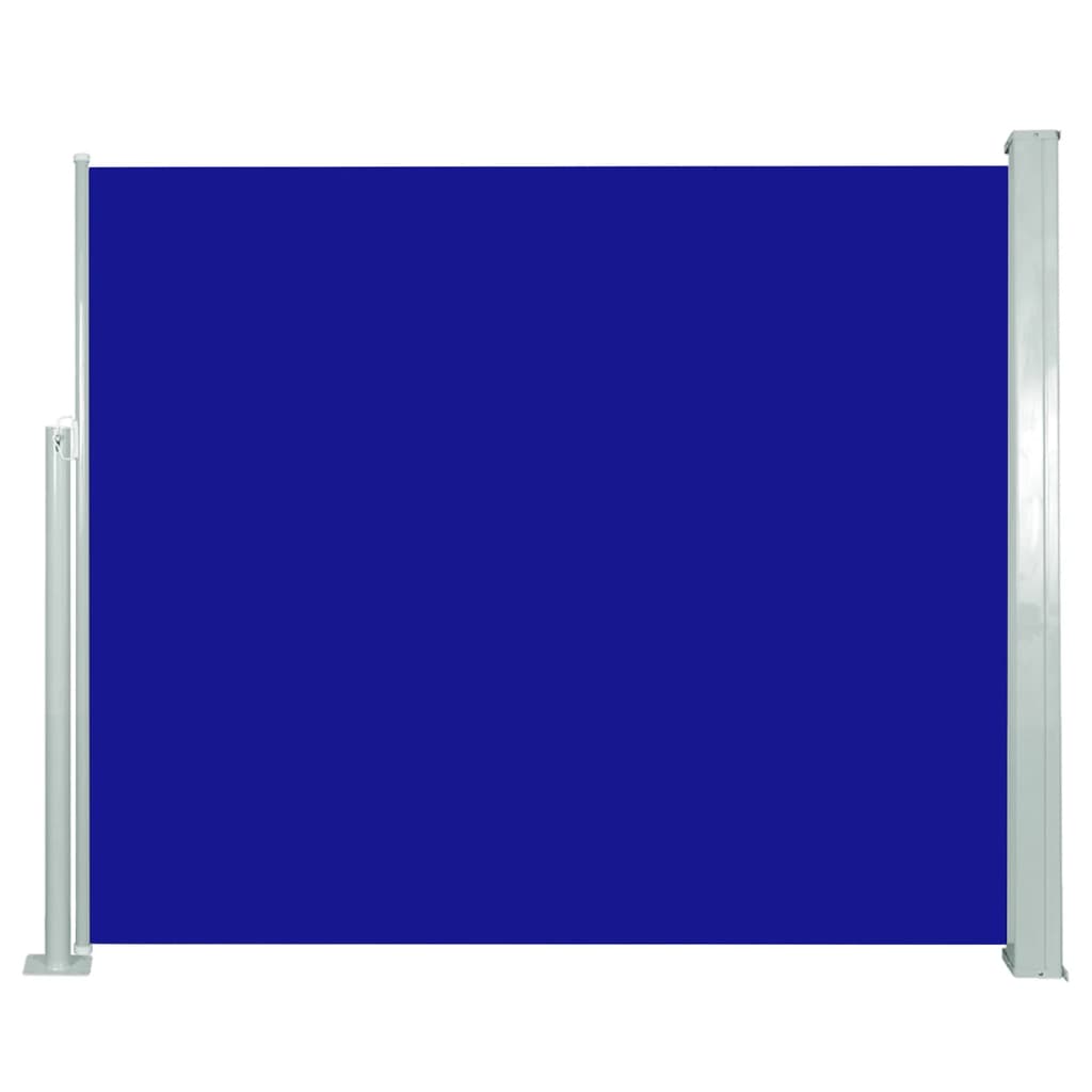 vidaXL Ištraukiama šoninė pertvara, mėlyna, 120x300cm